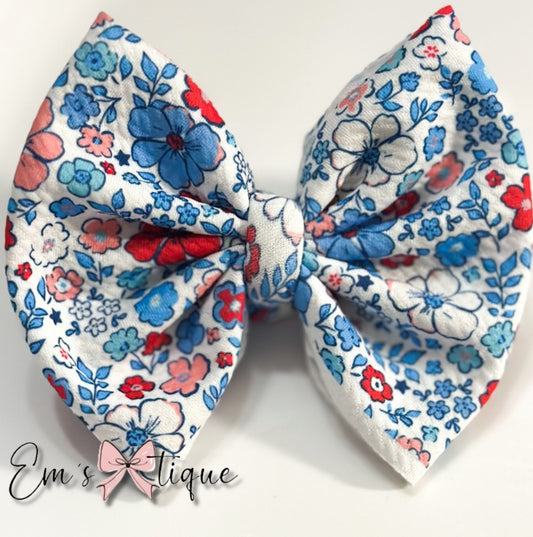 Red, White & Blue Floral