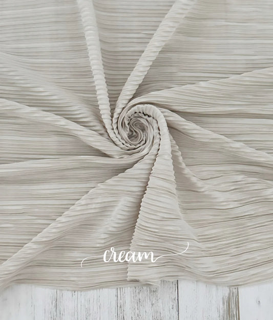 Pleated Cream